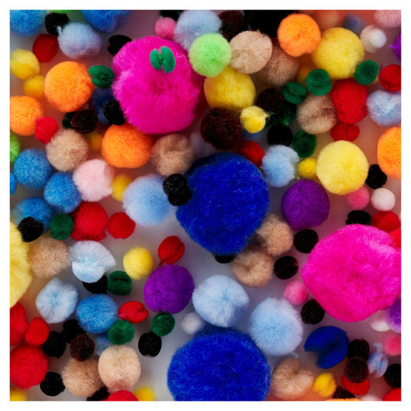 Crafty Bitz Assorted Class Bag 454g Pom Poms