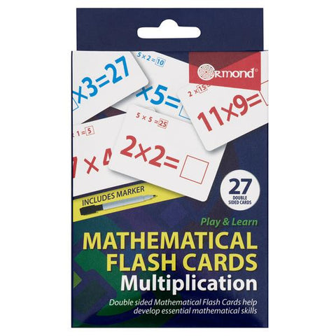 Mathematical Flash Cards - Multiplication Pack 27