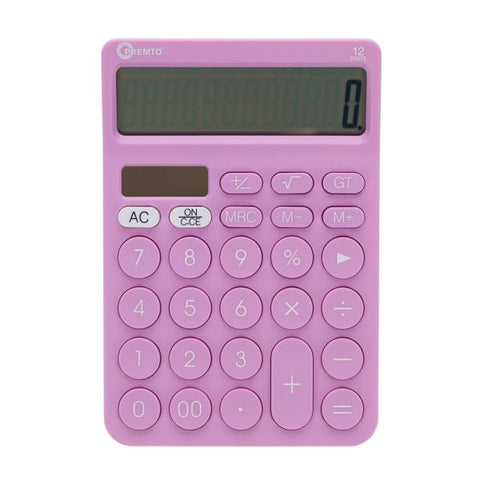 Premto 12 Digit Desktop Calculator - Pastel Pink