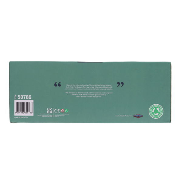 Ormond Class Collection Box of 32 School Scissors - Right And Left Handed