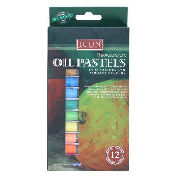 Icon Professional Oil Pastels 12 Pack