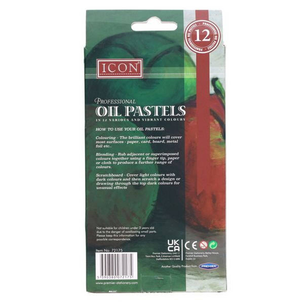 Icon Professional Oil Pastels 12 Pack