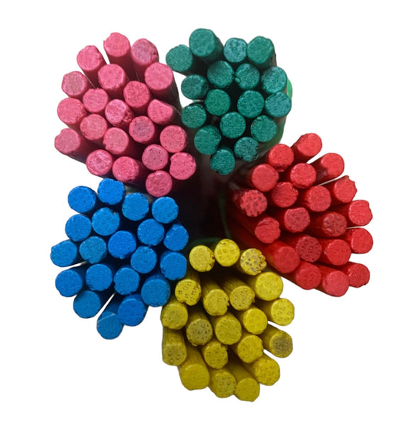 Wooden Sticks Assorted Colours Pack 100