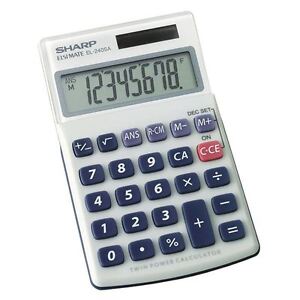 Sharp 8 Digit Twin Power Calculator