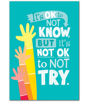 It's OK to Not Know... Inspire U Poster