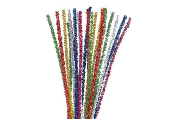Pipe Cleaners - Glitter - Assorted Colours - Pack of 100