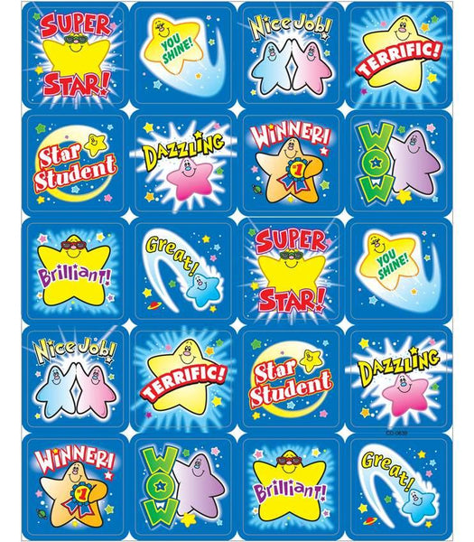 Stars Motivational Stickers - Pack of 120