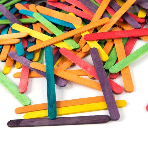 Lollipop Sticks Coloured - 1000 Pack