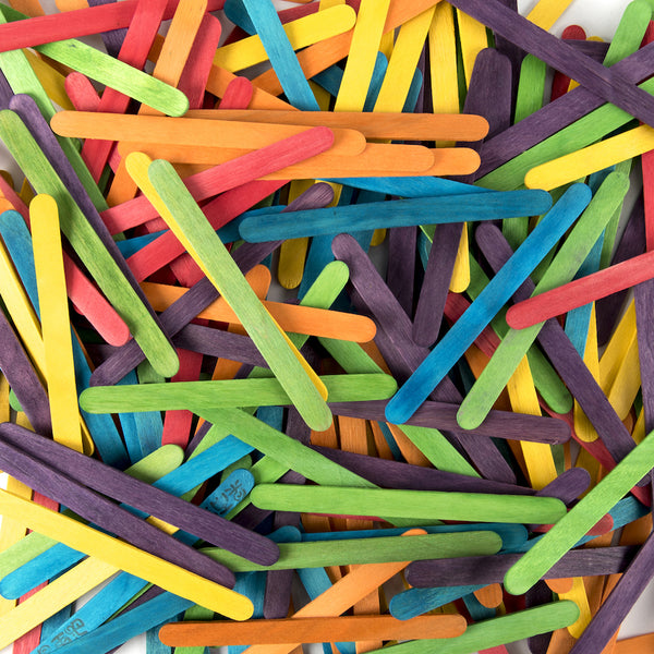 Lollipop Sticks Coloured - 1000 Pack