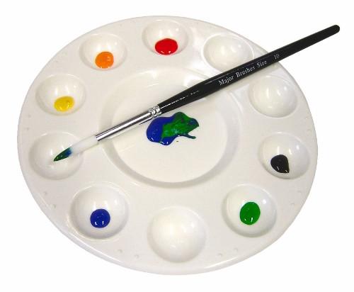 10 Well Circular Mixing Plastic Palette