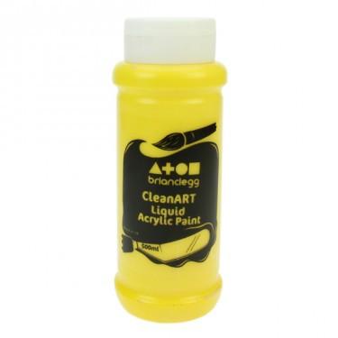 Clean Art Acrylic Yellow 500ml