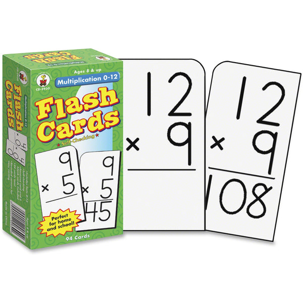 Multiplication 0-12 Flash Cards