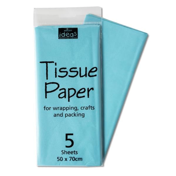 Tissue Paper Pack 5 Sheets - Light Blue