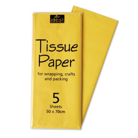 Tissue Paper Pack 5 Sheets - Yellow