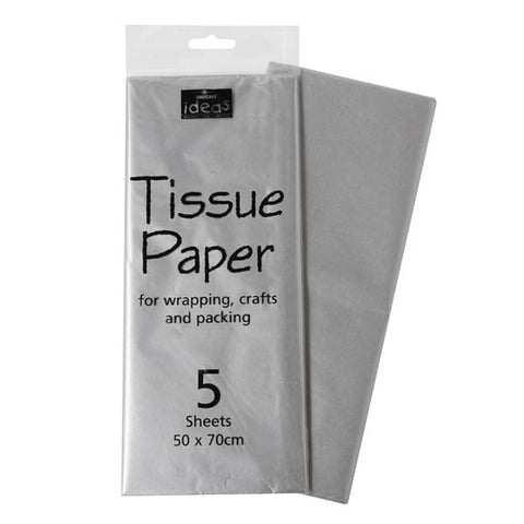 Tissue Paper Pack 5 Sheets - Silver