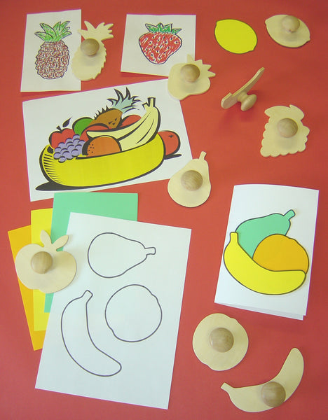 Wooden Fruit Templates - Set of 9