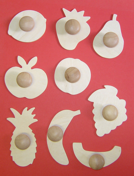 Wooden Fruit Templates - Set of 9