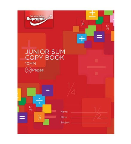 Supreme Junior Sum Copy 32 Page 10mm