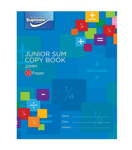Supreme Junior Sum Copy 40 Page 20mm