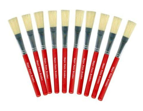 1/2" Red Paste & Glue Brushes Pack of 10