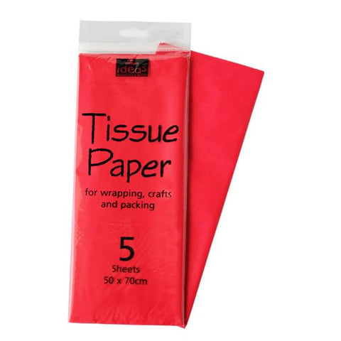 Tissue Paper Pack 5 Sheets - Red