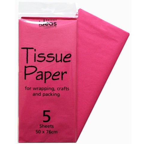 Tissue Paper Pack 5 Sheets - Fuschia