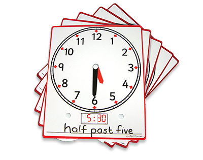 Write 'N' Wipe Clock Wheel Pack of 5