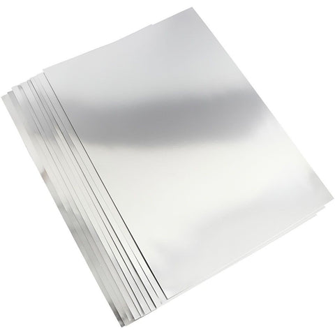 A2 Metallic Foil Silver Heavy Card 420 x 600 mm 280g - 10 sheets