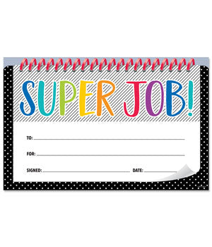 Bold & Bright Super Job! Award - Pack of 30
