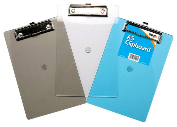 A5 Plastic Clipboard - Tiger