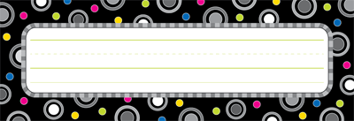 Polka Dot Party Name Plates - Pack of 36