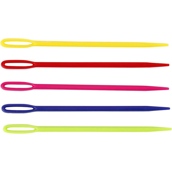 Yarn Needles Assorted Colours Pack of 5 - Length 7cm