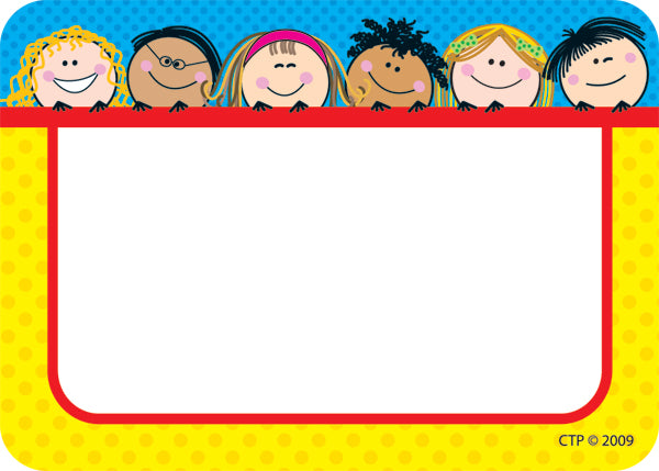 Smiling Stick Kids Labels - Pack of 36