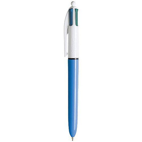 BIC 4 Colour Clip-on Retractable Ballpoint Pen Medium