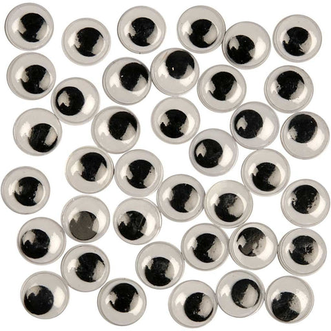 Wiggle Eyes - 12mm 1000 Pieces Bulk Pack