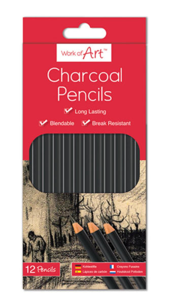 Work of Art Charcoal Pencils Pack of 12