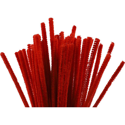 Pipe Cleaners - Red - 30cm Pack of 50
