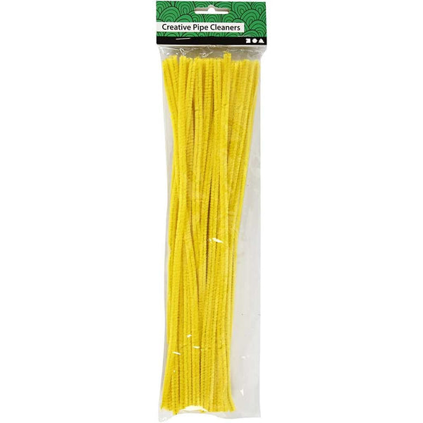 Pipe Cleaners - Yellow - 30cm Pack of 50