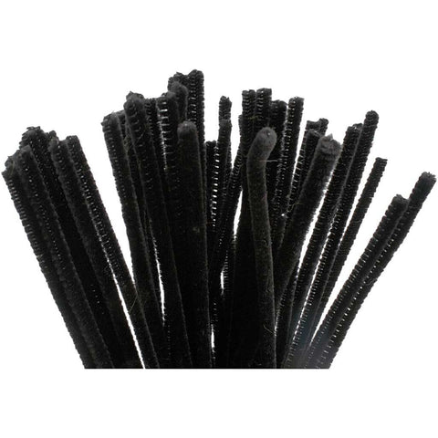 Pipe Cleaners - Black - 30cm Pack of 50