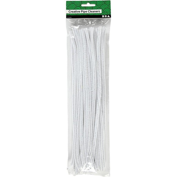 Pipe Cleaners - White - 30cm Pack of 50