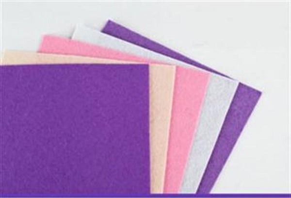 Felt Sheets Pastel Colours 30cm x 30cm Pack of 10