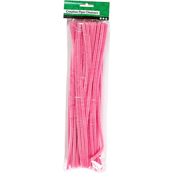 Pipe Cleaners - Pink - 30cm Pack of 50