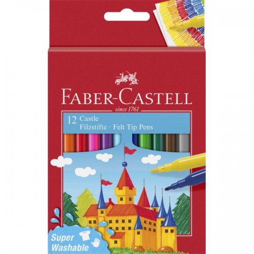 Faber-Castell Fibre Tip Markers - Pack 12