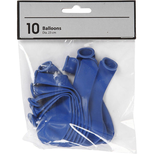 Balloons - Round Dark Blue 23cm Pack of 10