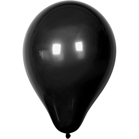 Balloons - Round Black 23cm Pack of 10