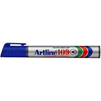 Artline Permanent Marker 109 - Blue Chisel Tip Box 12