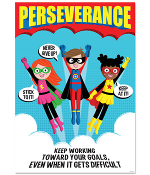 Perseverance Superhero Inspire U Poster