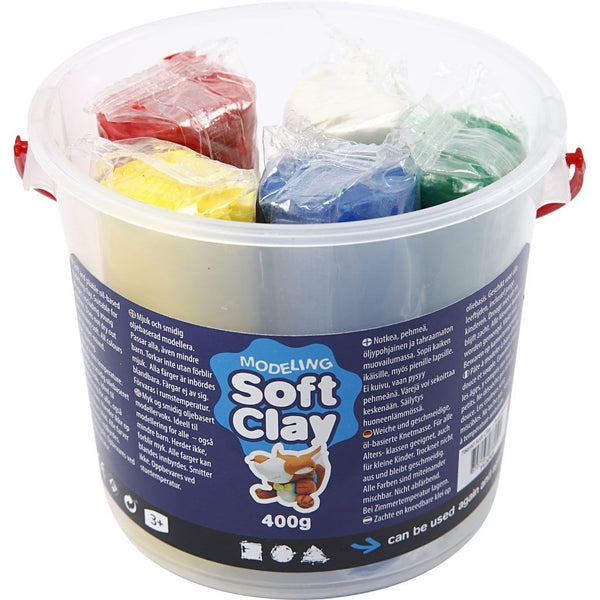 Soft Modelling Clay Assorted Colours 400g