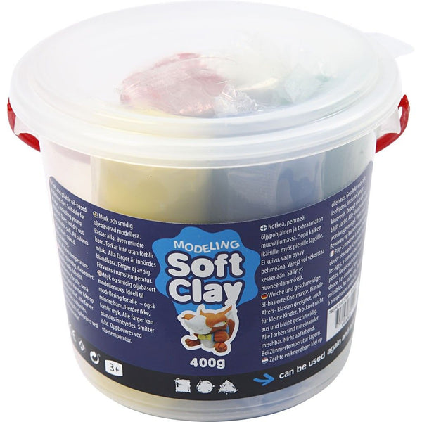 Soft Modelling Clay Assorted Colours 400g