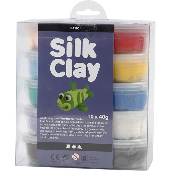 Silk Clay Assorted Colours Set 10 40gm